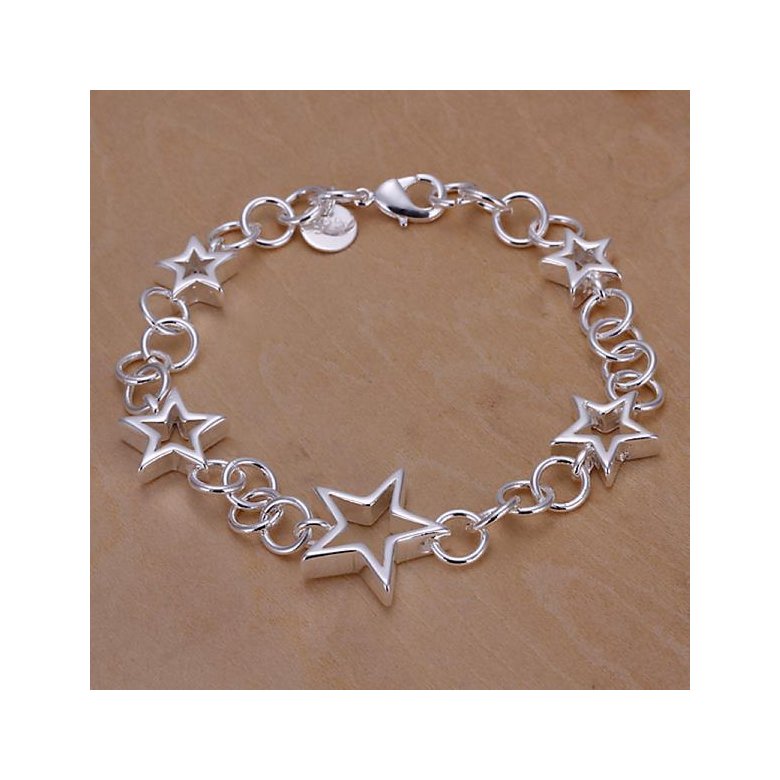 Wholesale Romantic Silver Star Bracelet TGSPB127 0