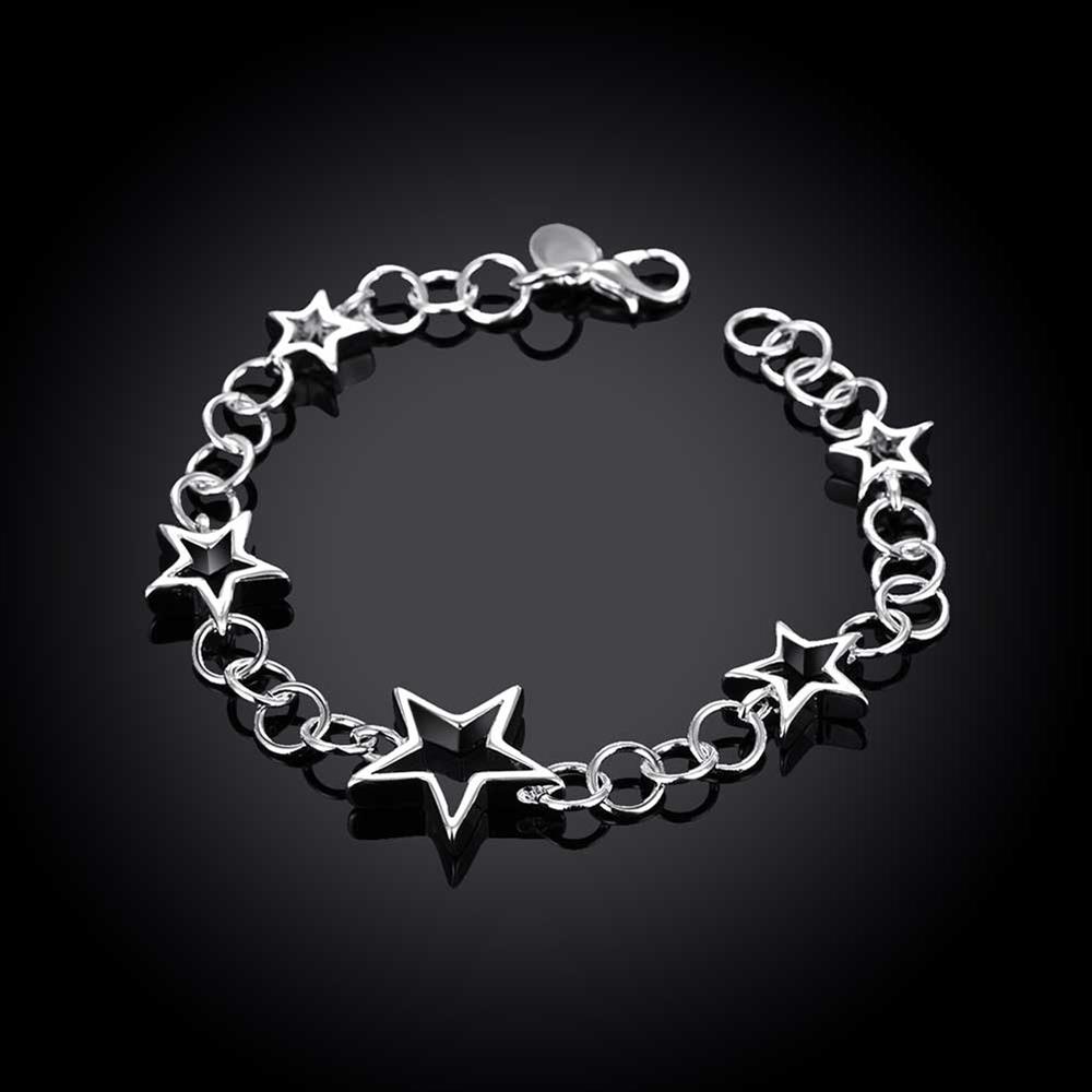 Wholesale Romantic Silver Star Bracelet TGSPB127 3