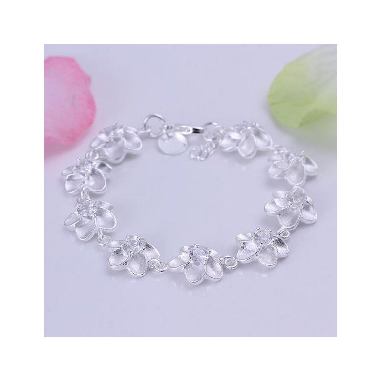 Wholesale Trendy Silver Plant Bracelet TGSPB128 0