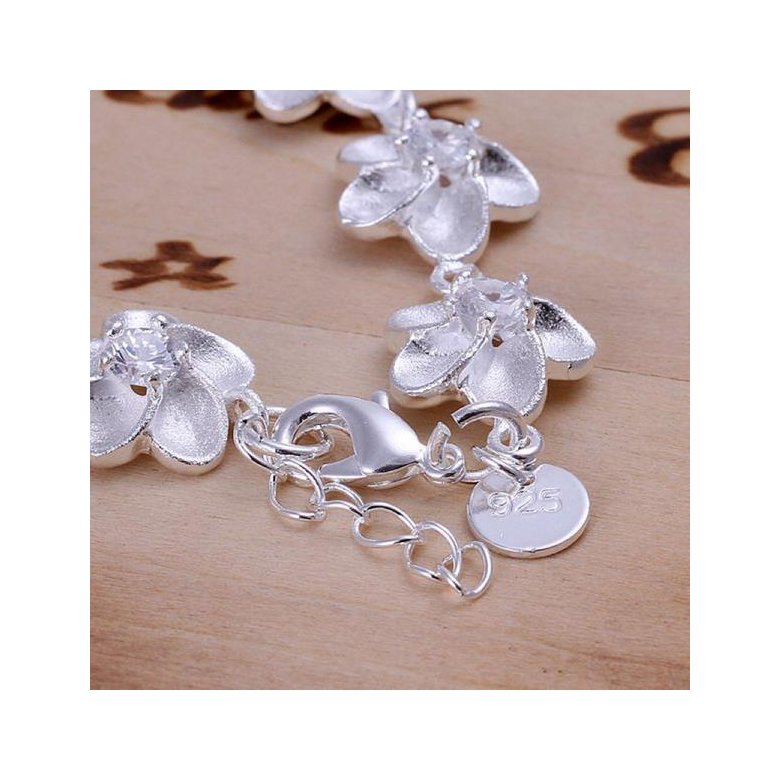 Wholesale Trendy Silver Plant Bracelet TGSPB128 1