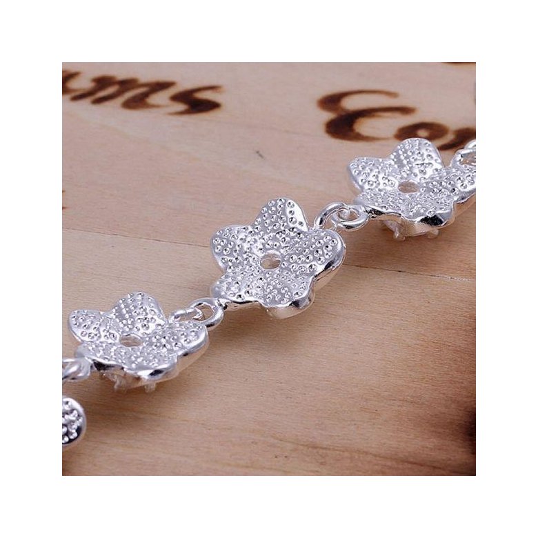 Wholesale Trendy Silver Plant Bracelet TGSPB128 3