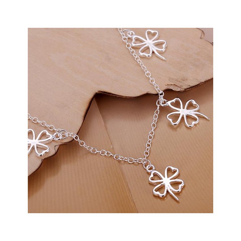 Wholesale Classic Silver Plant Bracelet TGSPB133 0