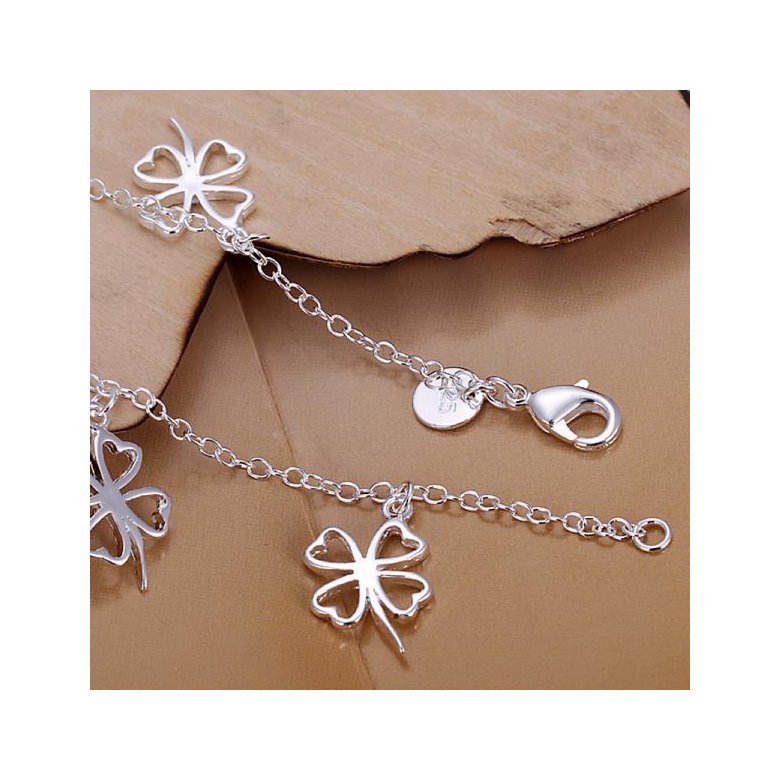 Wholesale Classic Silver Plant Bracelet TGSPB133 1