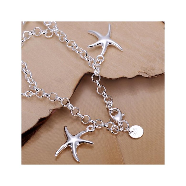 Wholesale Classic Silver Star Bracelet TGSPB136 0