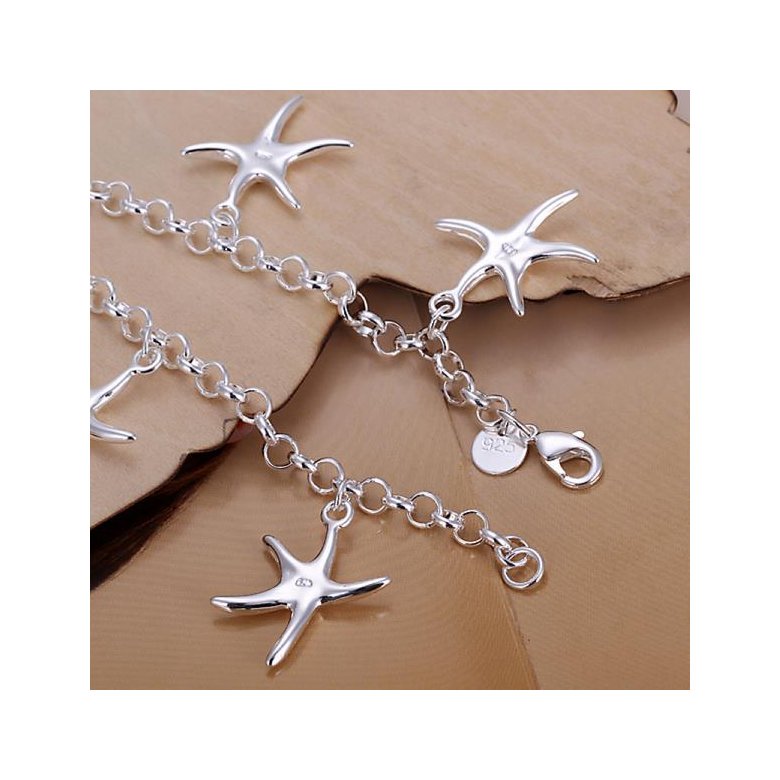 Wholesale Classic Silver Star Bracelet TGSPB136 1