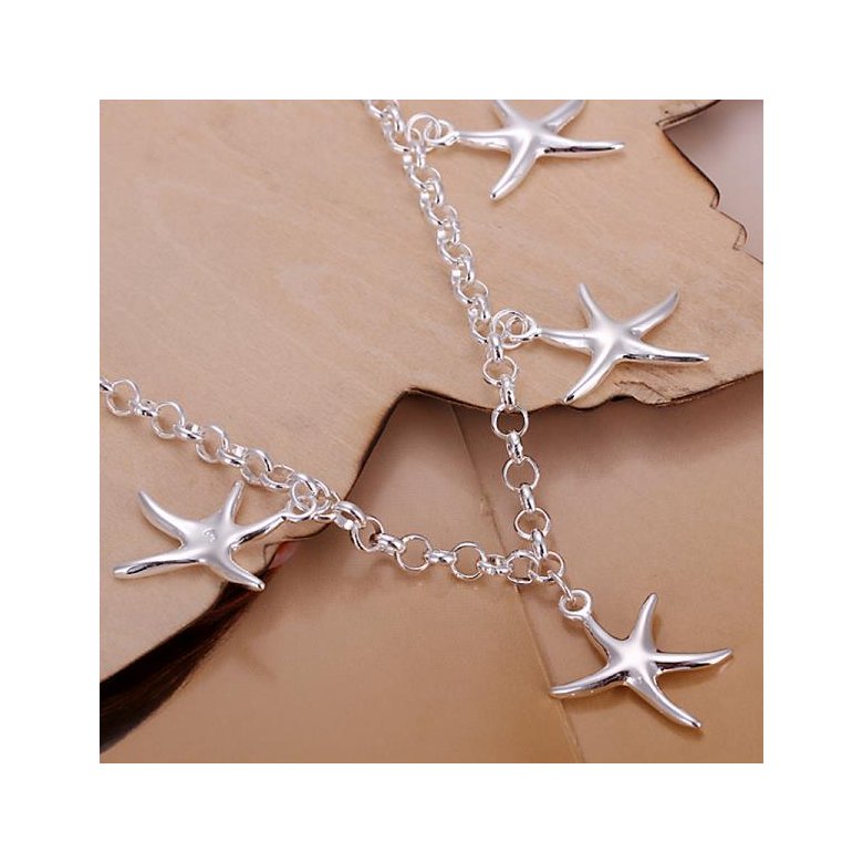 Wholesale Classic Silver Star Bracelet TGSPB136 2