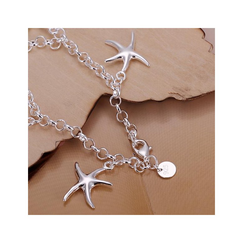 Wholesale Classic Silver Star Bracelet TGSPB136 3