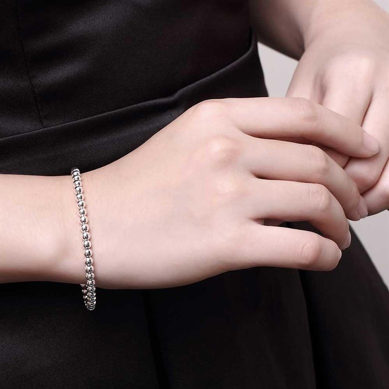 Wholesale Classic Silver Ball Bracelet TGSPB138 1