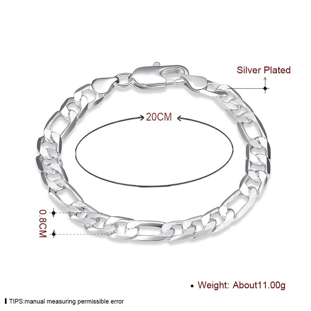 Wholesale Trendy Silver Round Bracelet TGSPB140 0