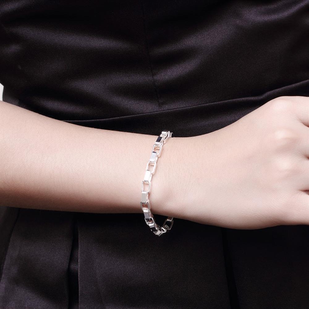 Wholesale Trendy Silver Round Bracelet TGSPB142 5