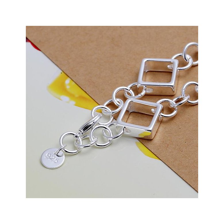 Wholesale Romantic Silver Geometric Bracelet TGSPB143 0