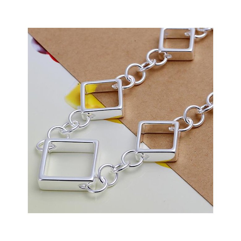 Wholesale Romantic Silver Geometric Bracelet TGSPB143 1