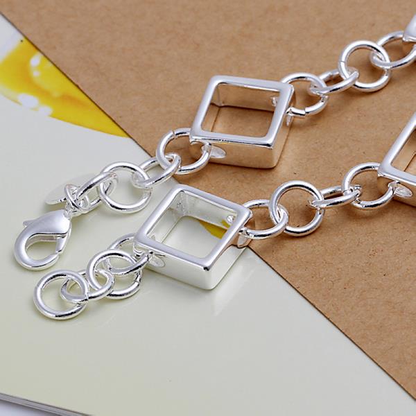 Wholesale Romantic Silver Geometric Bracelet TGSPB143 2