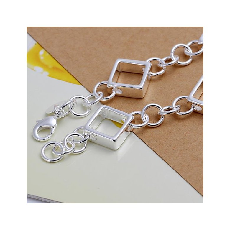 Wholesale Romantic Silver Geometric Bracelet TGSPB143 2