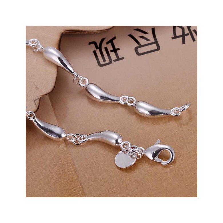 Wholesale Romantic Silver Water Drop Bracelet TGSPB147 2