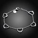 Wholesale Classic Silver Heart Bracelet TGSPB148 3 small