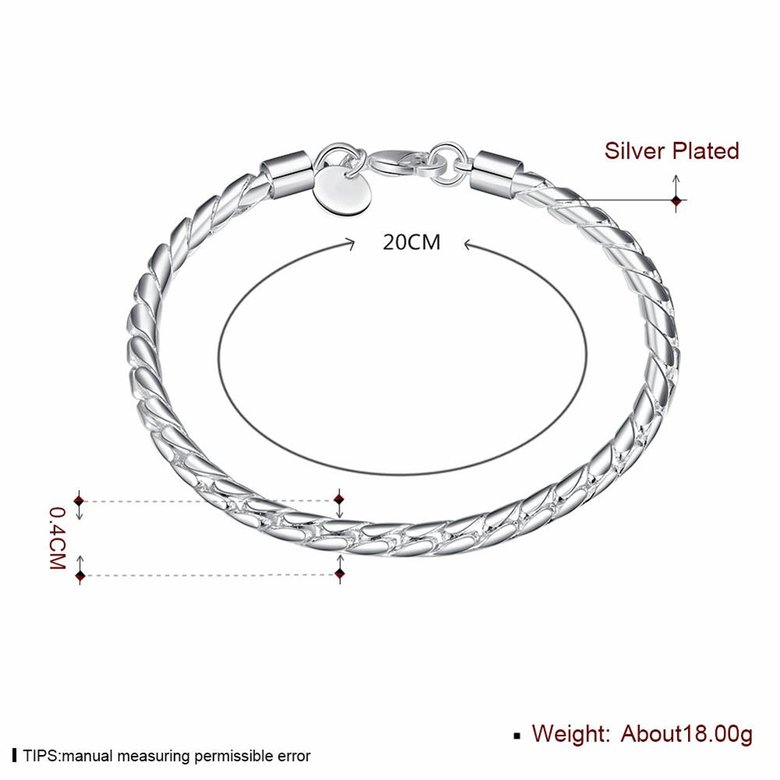 Wholesale Romantic Silver Round Bracelet TGSPB149 0