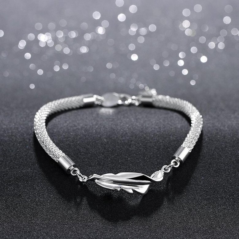 Wholesale Classic Silver Plant Bracelet TGSPB154 2