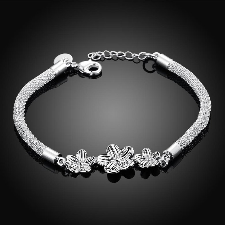 Wholesale Classic Silver Plant Bracelet TGSPB155 1