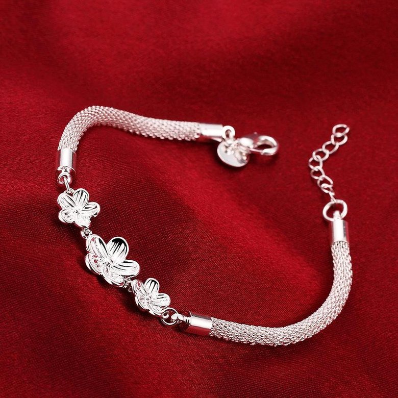 Wholesale Classic Silver Plant Bracelet TGSPB155 3