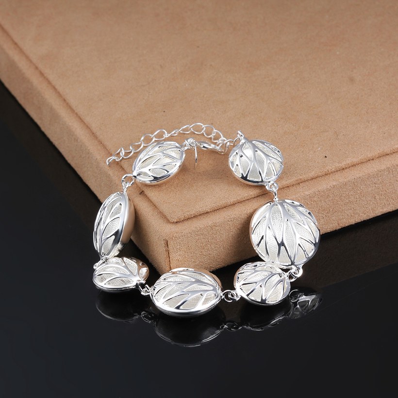 Wholesale Romantic Silver Round Bracelet TGSPB159 1