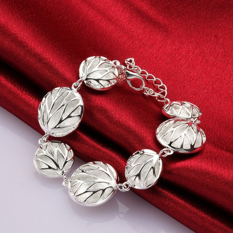 Wholesale Romantic Silver Round Bracelet TGSPB159 3