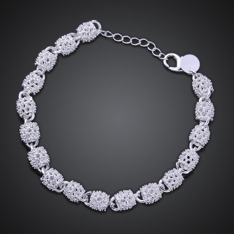 Wholesale Trendy Silver Lock Bracelet TGSPB007 4