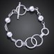 Wholesale Romantic Circular chain Silver Bracelet TGSPB008 2 small
