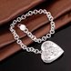 Wholesale Classic Silver Heart Bracelet TGSPB166 2 small