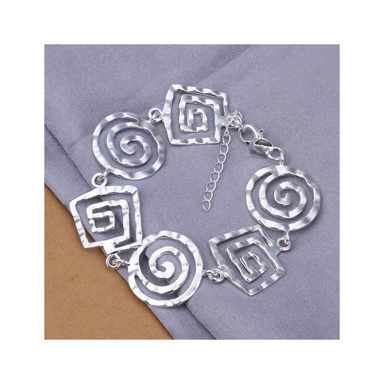 Wholesale Classic Silver Geometric Bracelet TGSPB201 0