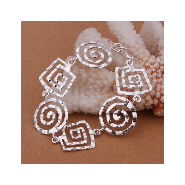 Wholesale Classic Silver Geometric Bracelet TGSPB201 1