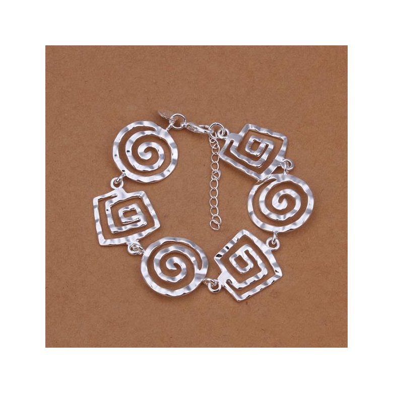 Wholesale Classic Silver Geometric Bracelet TGSPB201 2