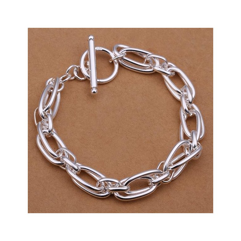 Wholesale Romantic Silver Geometric Bracelet TGSPB209 1