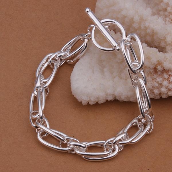 Wholesale Romantic Silver Geometric Bracelet TGSPB209 2