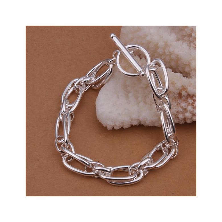 Wholesale Romantic Silver Geometric Bracelet TGSPB209 2