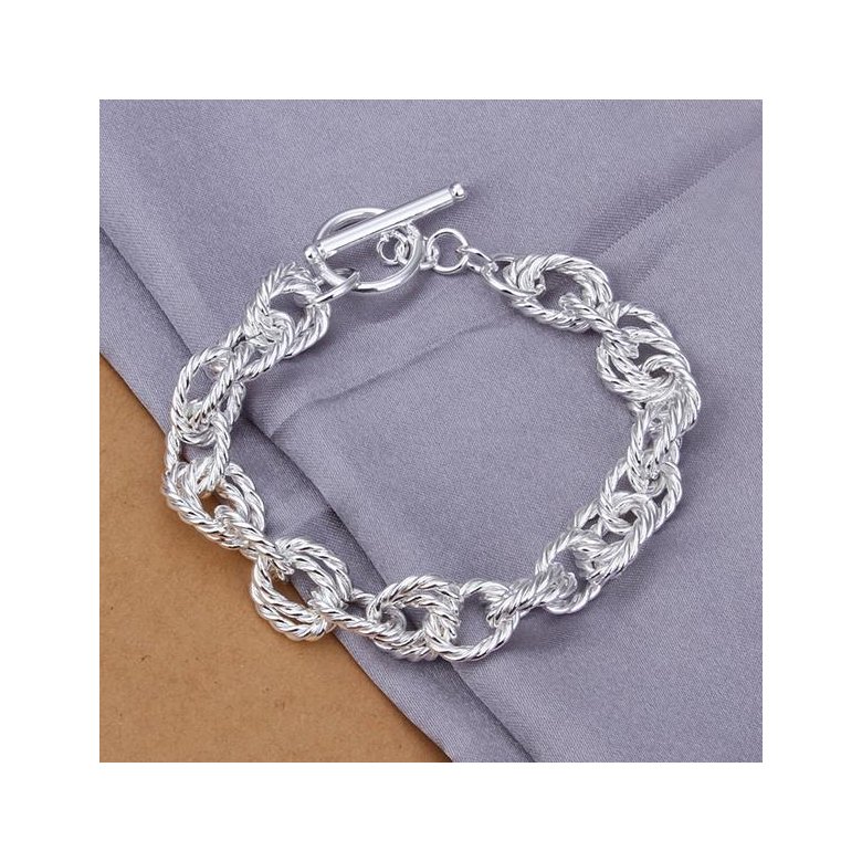 Wholesale Romantic Silver Plant Bracelet TGSPB213 1