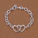 Wholesale Romantic Silver Heart Bracelet TGSPB215 2 small