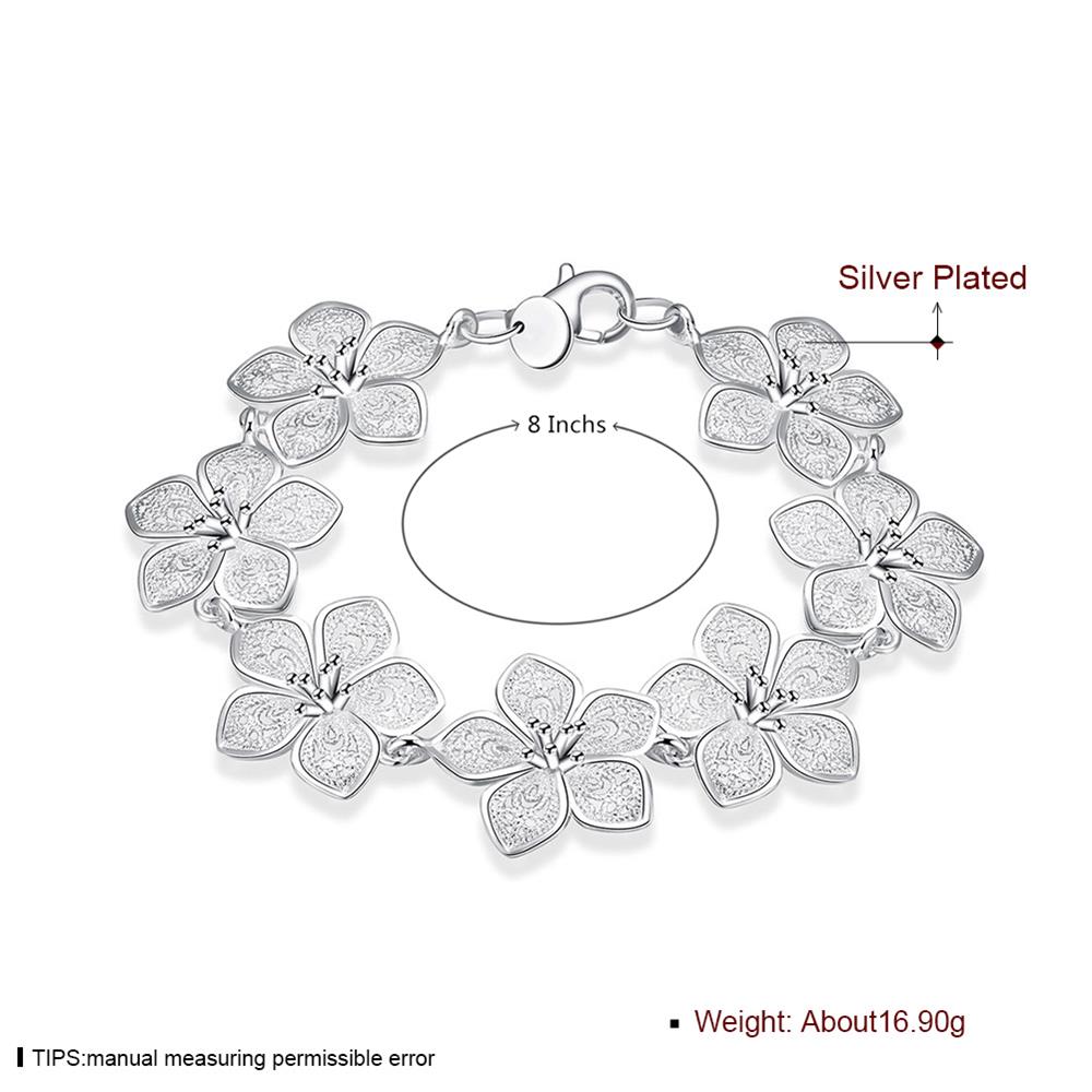 Wholesale Trendy Silver Plant Bracelet TGSPB217 1
