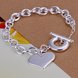 Wholesale Trendy Silver Heart Bracelet TGSPB244 0 small