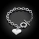 Wholesale Trendy Silver Heart Bracelet TGSPB244 2 small