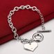 Wholesale Trendy Silver Heart Bracelet TGSPB244 3 small