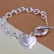 Wholesale Classic Silver Heart Bracelet TGSPB246 0 small