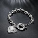Wholesale Classic Silver Heart Bracelet TGSPB246 3 small