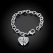 Wholesale Romantic Silver Heart Bracelet TGSPB262 4 small