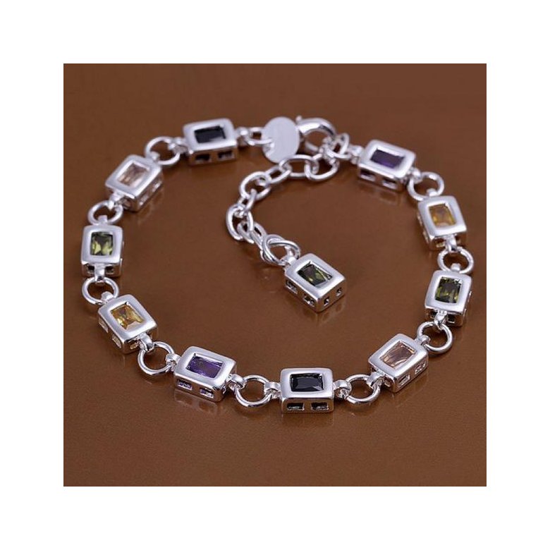Wholesale Romantic Silver Geometric Bracelet TGSPB272 0