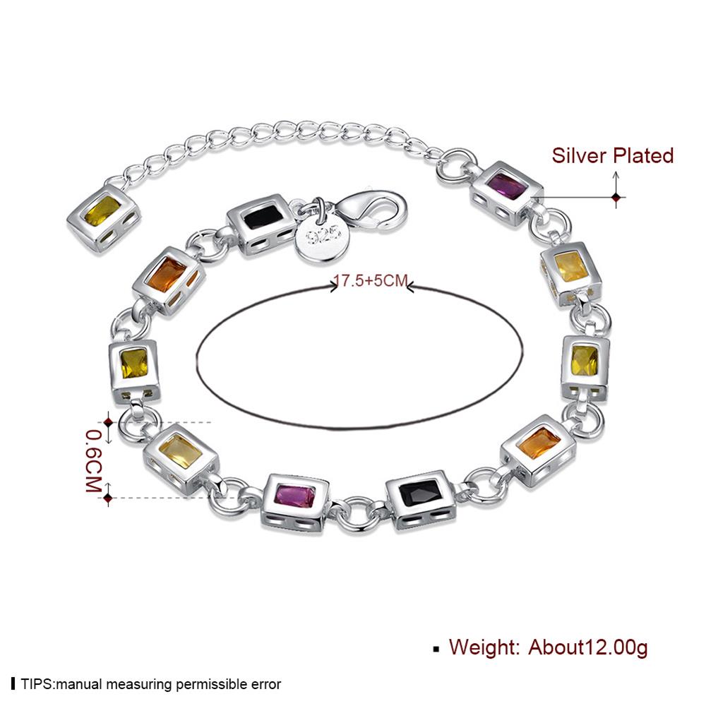 Wholesale Romantic Silver Geometric Bracelet TGSPB272 1