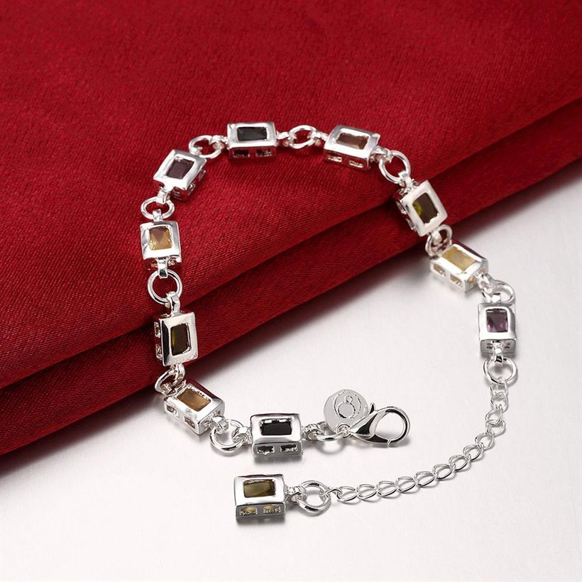Wholesale Romantic Silver Geometric Bracelet TGSPB272 3