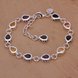 Wholesale Romantic Water drop clasp chain Silver Bracelet TGSPB012 0 small