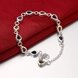 Wholesale Romantic Water drop clasp chain Silver Bracelet TGSPB012 3 small