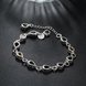 Wholesale Romantic Water drop clasp chain Silver Bracelet TGSPB012 4 small